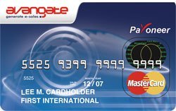 Payoneer Avangate MasterCard